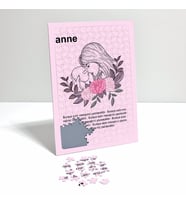 Anneye Hediye Mesajlı A3 Puzzle
