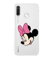 Huawei P30 Lite Kamera korumalı Kapak Minnie Mouse Tasarımlı  Şeffaf Kılıf
