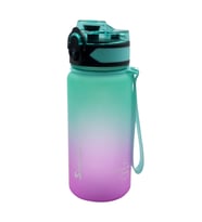 SHOP-SET   350 ml   Tritan  Motivasyonlu Su Matarası Çift Renk Softtouch  (YEŞİL-PEMBE)