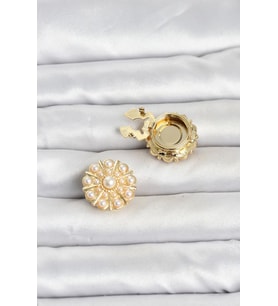Vintage Model Gold Renk Düğme veya Manşet Broşu TJ-BR486