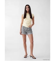 LCW Jeans Gri Regular Fit Kadın Jean Şort