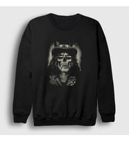 Presmono Unisex Siyah Skull Guns N' Roses Slash Sweatshirt 40201tt