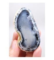 Mist Forest Dendritic Opal Deep Blue and Snowy White Merlinite Specimen
