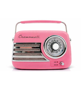 Retro Tasarımlı Bluetooth FM Radyo Pembe CW021-P
