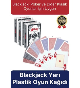 Premium Seri Eğlence Estetik Baskı Yarı Plastik Poker Texas Holden Casino 21 Blackjack Oyun Kartları
