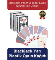 Premium Seri Eğlence Estetik Baskı Yarı Plastik Poker Texas Holden Casino 21 Blackjack Oyun Kartları