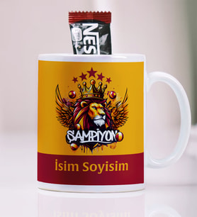 Aslanlar taraftarları Özel İsimlik Baskılı Futbolsever Kupa Bardak