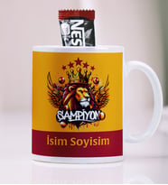 Aslanlar taraftarları Özel İsimlik Baskılı Futbolsever Kupa Bardak