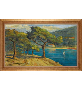 ALTIN ÇERÇEVELİ PASPARTULU TABLO CR1262
