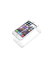 Apple iPhone 8 Uyumlu Zore 3D Muzy Temperli Cam Ekran Koruyucu (Beyaz)
