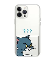 Iphone 12 Pro Uyumlu Tom ve Jerry Tasarımlı Şeffaf Telefon Kılıfı