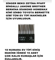 Singer Beko zetina ev tipi dikiş makine iğnesi 18 Numara kalın kumaşlar için