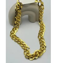 22K Altın Kaplama Çoklu Zincir Kolye 25 -22k143 (Gold)