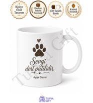 Köpek Severlere Özel Baskılı Kupa Bardak Köpek Severler İçin Hediye