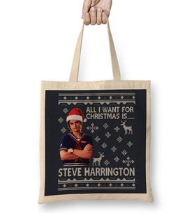 Stranger Things Steve Harrington Christmas Wish Bez Çanta Uzun Saplı