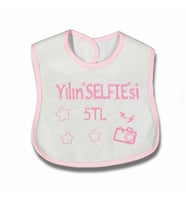 Yılın Selfiesi 5 TL Yazılı Pembe Önlük