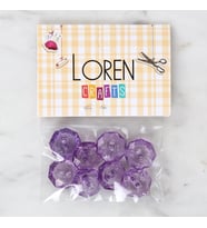 Loren Crafts Mor 8'li Düğme - 3066