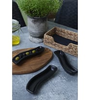 Mat Siyah İvory Zeytinlik Seti, 18 cm, 3'lü Paket