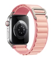 Apple Watch 44/45/46/49mm Kordon Naylon Mountain Band 74 2/3/4/5/6/se/7/8/9/10/1 (Pembe)