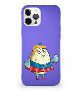 Apple iPhone 12 Pro Max Soft Premier Kapak Bayan Puff Tasarımlı Silikon Kılıf - Mor (Şeffaf)