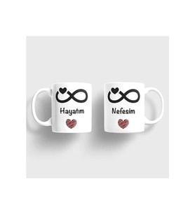 Hayatım- Nefesim Sevgili Çift Kupa Seti