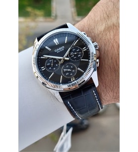 Casio CSISTE116 Kasası Gümüş Kordonu Siyah Renk Erkek Kol Saati