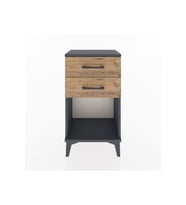 Arges Komodin 2 Çekmeceli 44x30x80 Antrasit-Çam