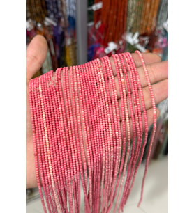 Mercan Doğal Taş Parlak Pembe Küre 2mm Dizi
