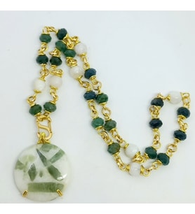 1818 Green(yeşil) Turmalin el yapımı kolye a
