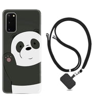 Samsung A02S A03S A10 A12 A13 A21S A22 Kılıf Boyun Askılı Silikon Hello Panda 1709