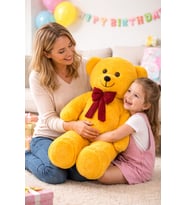 80 cm Büyük Peluş Oyuncak Ayı – Çocuk ve Yetişkinlere Uygun Hediyelik (Sarı)