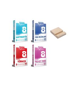 LGS 8. Sınıf Matematik Fen Türkçe ve İnkılap Benim Fasikülüm 4lü Set + Telefon Standı