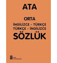 Ata Orta İngilizce - Türkçe, Türkçe - İngilizce Sözlük (Plastik Kapaklı)