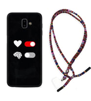 Samsung J6 Plus J7 Prime J7 Pro M20 Kılıf Boyun Asklı Rasta Silikon Love Brain 1722