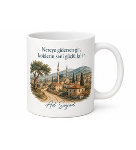 Yeni İşe Başlayana Memleket Kupası Hediye Kupa Bardak Özel Tasarım