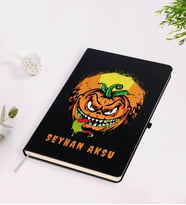 BK Gift Kişiye Özel Happy Halloween Tasarımlı Siyah Defter-5
