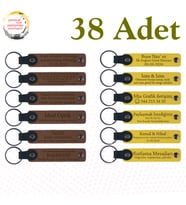 A Kahve & Sarı, Doğum Günü Organizasyonlarına Katkı, 38’li Set, Kişiselleştirilebilir Deri Hatıra