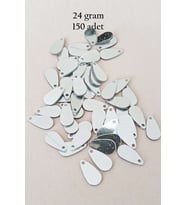 Oya Abiye Bileklik Kolye Pleksi Metalik Plastik Pul Gümüş Renk 24 gram 150 adet - BNC591