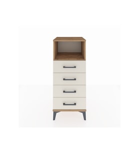 Hyperion Komodin Tek Raflı 4 Çekmeceli 44x44x106 Çam-Aytaşı