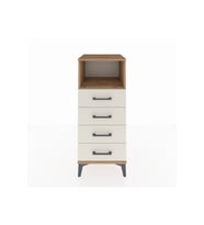 Hyperion Komodin Tek Raflı 4 Çekmeceli 44x44x106 Çam-Aytaşı