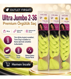 3 Paket - Afrika Örgüsü Ve Rasta İçin Sentetik Ombreli Saç 2-36