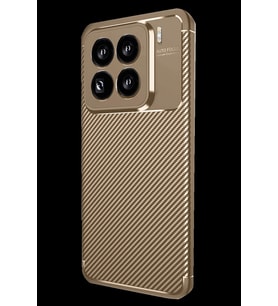 Pilelistore   Xiaomi Mi 15 Pro Kılıf Auto Focus Karbon Kapak - Kahverengi
