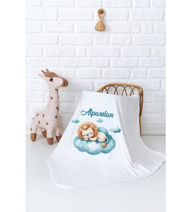 Pia Baby Premium %100 Pamuk Çift Kat Penye Bebek Battaniyesi 80x80 cm 5004-11 (Krem)