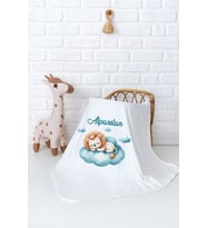 Pia Baby Premium %100 Pamuk Çift Kat Penye Bebek Battaniyesi 80x80 cm 5004-11 (Krem)