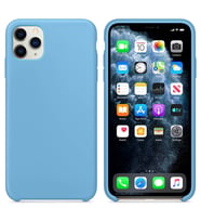 Apple iPhone 11 Pro Max Altı Açık Liquit Lansman Silikon Gök Mavisi