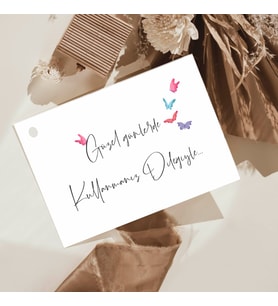 Güzel Günlerde Kullanmanız Dileğiyle Paketleme Kartı Delikli 5x8 cm 50 Adet