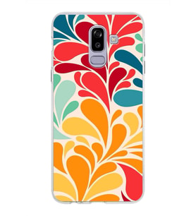 PrintiFy Samsung Galaxy J8 ile Uyumlu 1mm Slim Fit Retro Colors 5 Baskılı Şeffaf  Kılıf