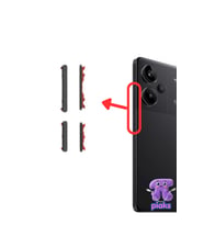 Redmi Note 13 Pro+ Plus Açma Kapama Ve Yan Ses Tuşu Plastik Düğme 23090RA98C 23090RA98G Uyumlu