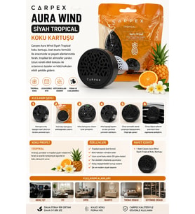 Carpex Aura Wind Siyah Tropical Koku Kartuşu