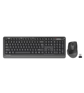A4 TECH FG1035 Kablosuz Q Trk Optic Mouse Siyah/Gri Multimedya Klavye - Mouse Set